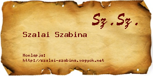 Szalai Szabina névjegykártya